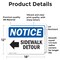 Signmission Sidewalk Detour Left Arrow Sign, Vinyl Decal, 18in W x 12in L, 2PK OS-2PACK-NS-D-1218-L-18326 - alternate 4